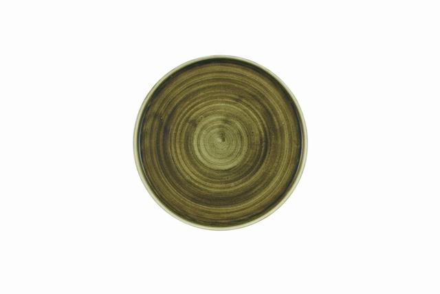 Churchill Stonecast Plume Bord plat met opstaande rand - Ø260mm - Olive