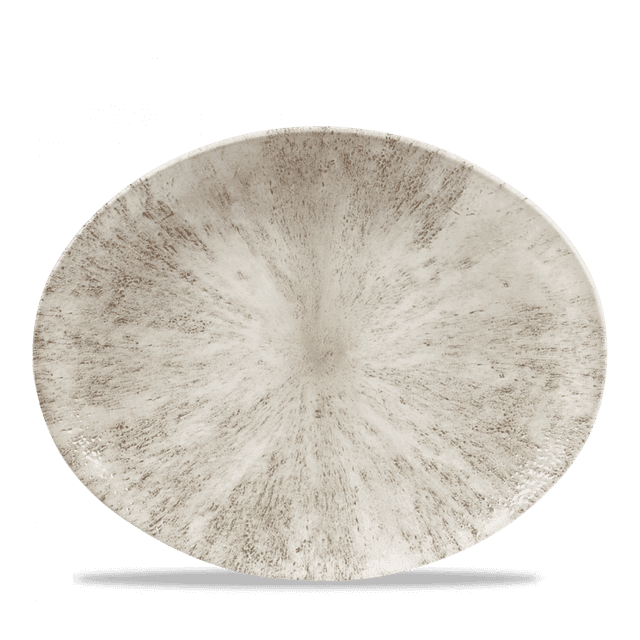 Churchill Studio Prints Stone Coupebord plat ovaal - 317x255mm - Agate Grey