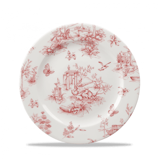 Churchill Vintage Prints Bord plat met decor - Ø210mm - Cranberry Toile