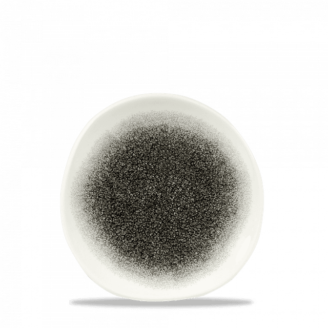 Churchill Studio Prints Raku Bord plat organisch - Ø186mm - Quartz Black