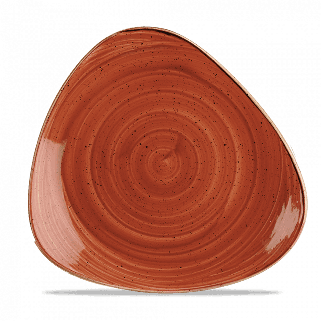Churchill Stonecast Bord plat driehoek - B 285mm - Spiced Orange