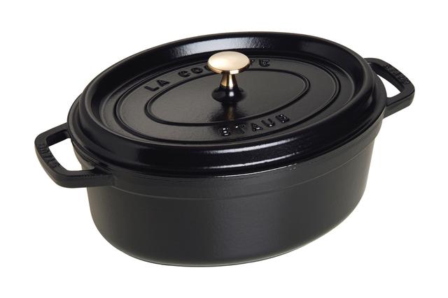 Staub Cocotte ovaal - 353x290x155mm - Zwart