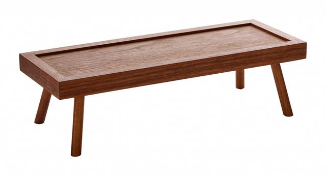 Playground Loft Presenteerplateau met voeten - 360x130x100mm - Walnoot