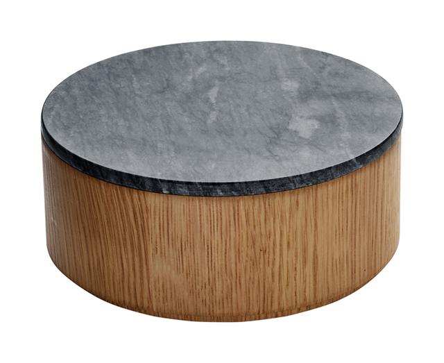 Playground Gourmet schaal eik met marmer deksel - Ø160mm - Brown