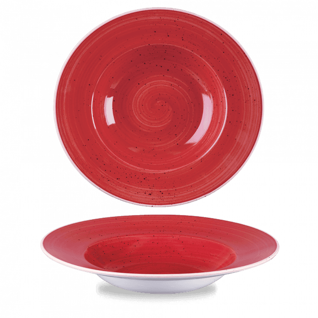 Churchill Stonecast Bord diep met brede rand - Ø280mm - 0.468Ltr - Berry Red