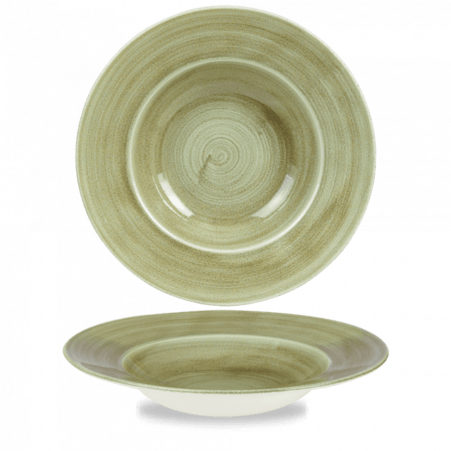 Churchill Stonecast Patina Bord diep met brede rand - Ø280mm - 0.468Ltr - Burnished Green