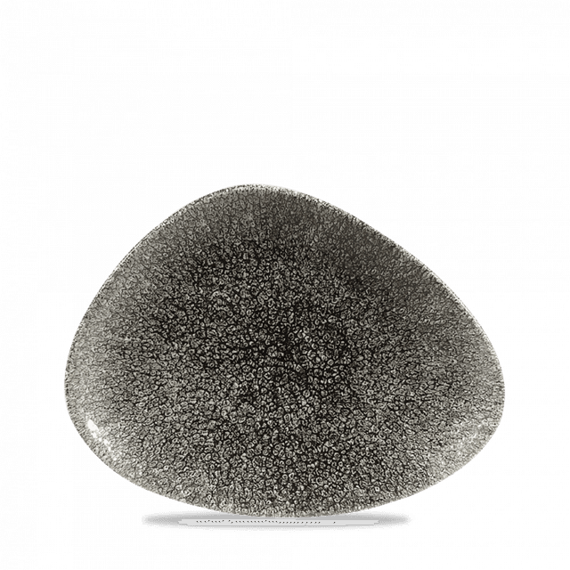 Churchill Studio Prints Raku Bord plat driehoek - 200x150mm - Quartz Black