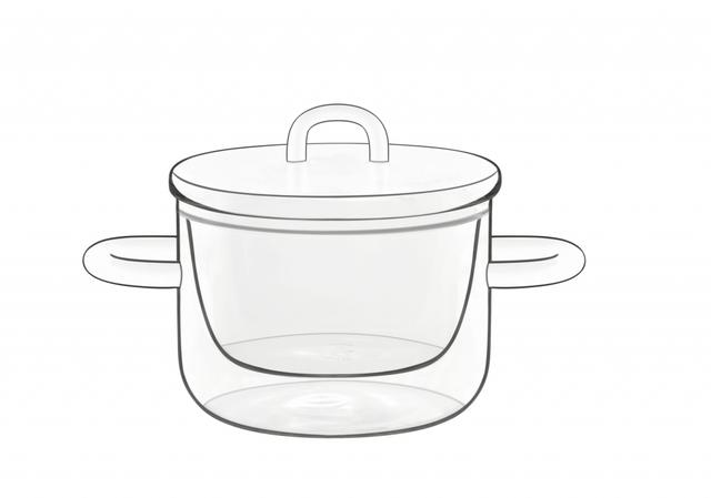 Playground Serveerpan klein dubbelwandig met deksel - Ø95mm