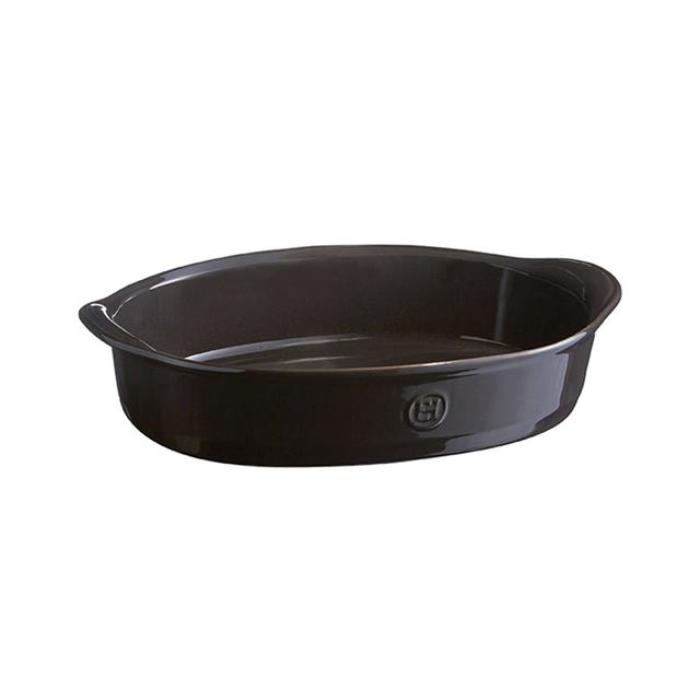 Emile Henry Schaal ovaal - 350x225mm - Fusain