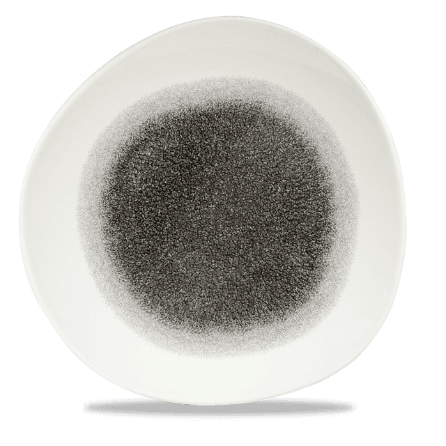 Churchill Studio Prints Raku Bord plat organisch - Ø286mm - Quartz Black