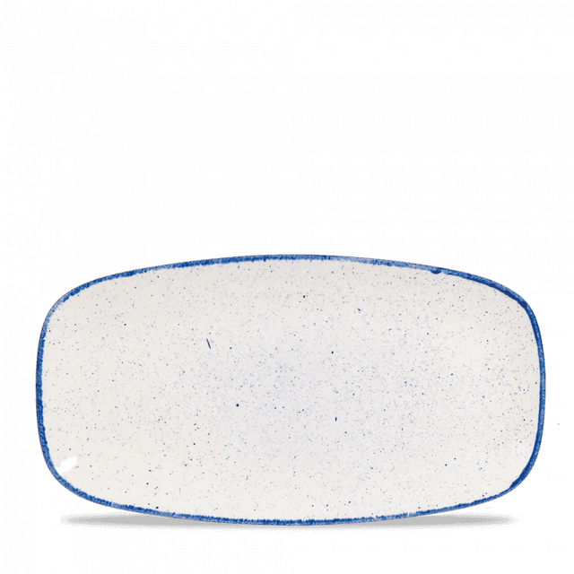 Churchill Stonecast Hints Bord plat langwerpig - 355x189mm - Indigo Blue
