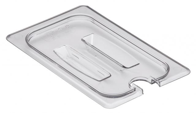 Cambro Deksel met lepeluitsparing en greep 1/4 GN - Clear