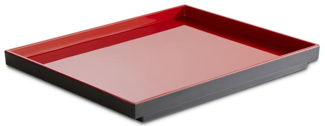 APS Plateau Asia Plus 1/2GN - 325x265x30mm - Zwart/rood