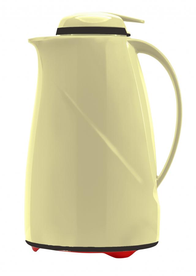 Helios Wave Push Thermoskan kunststof - 1.5Ltr - Vanille