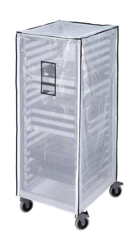 Cambro Afdekhoes vinyl regaalwagen 2/1 GN - 787x679x1544mm - Clear