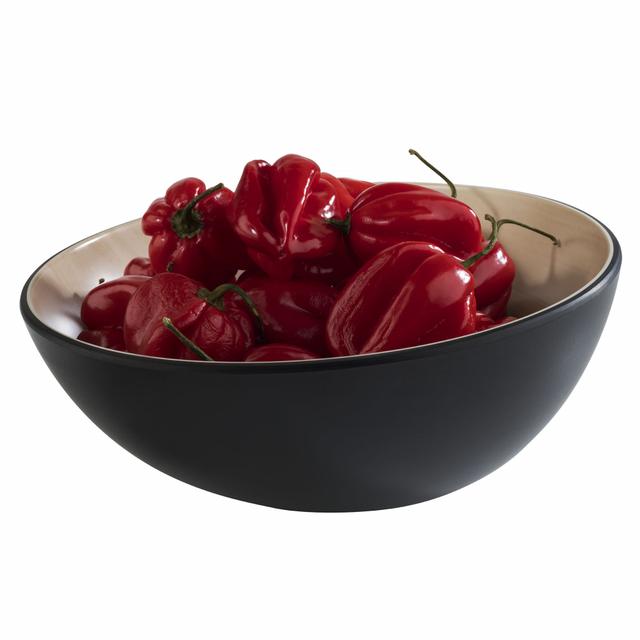 APS Schaal Frida Lock - Ø215mm - H 85mm - Zwart/houtlook