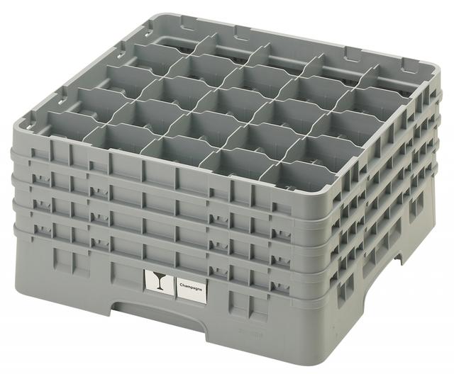 Cambro Voetglazenkorf met 4 opzetstukken Low profile - 500x500 H 267mm max 238mm 25 compartimenten -