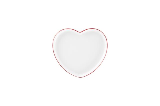 RAK Cliché Bord plat zonder rand/deksel - 198x180x25mm - Red/White