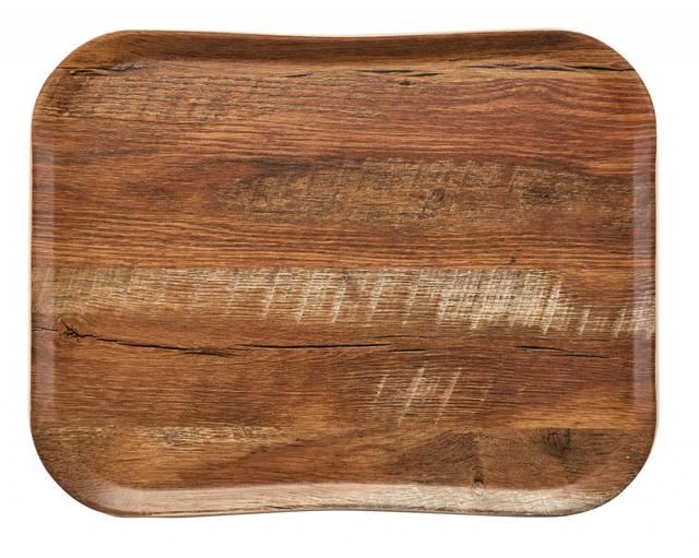 Cambro Dienblad wood grain - 457x355mm - Brown Oak