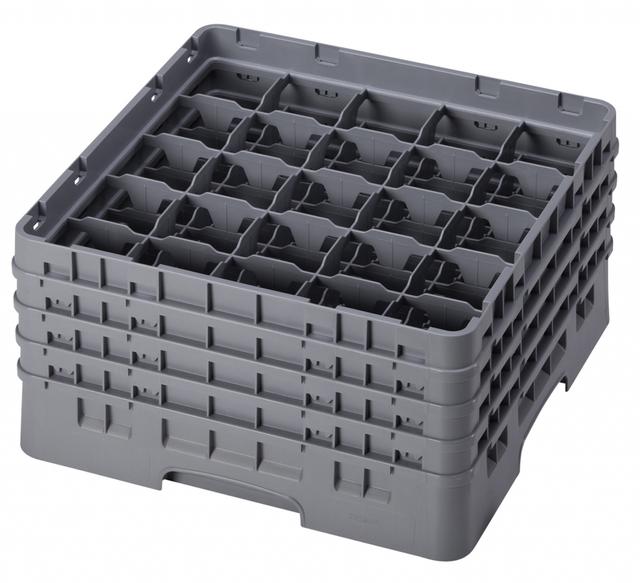 Cambro Voetglazenkorf met 4 opzetstukken - 500x500 H 267mm max 215mm 25 compartimenten - Soft Gray