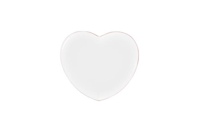 RAK Cliché Coupebord plat - 230x205x21mm - Red/White