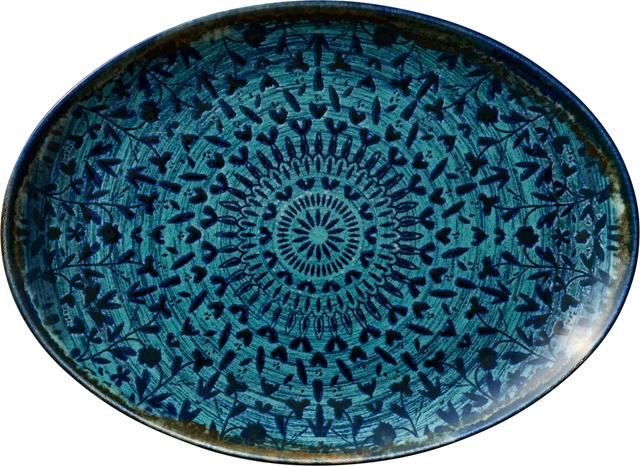 Heart & Soul Mirage Schaal ovaal - 320x235x25mm - Indigo