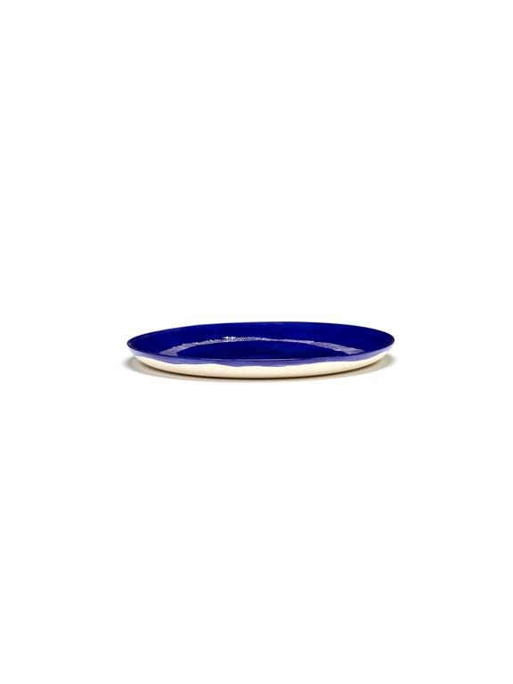Serax Feast Bord L - Ø265mm - Lapis lazuli swirl/stripes white