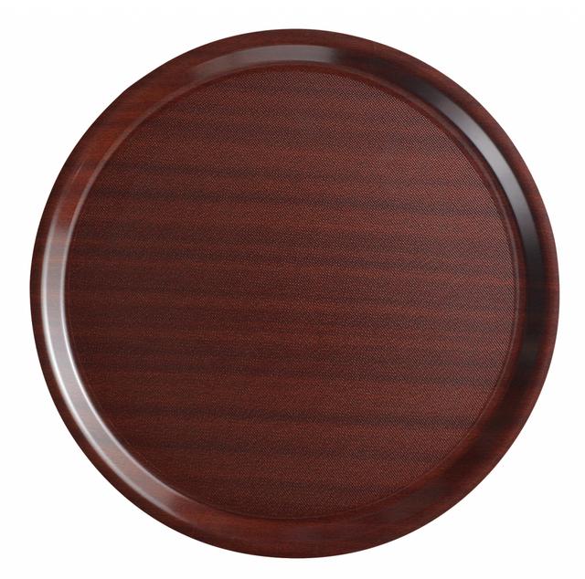 Cambro Dienblad LMT rond anti-slip - Ø430mm - Mahogany