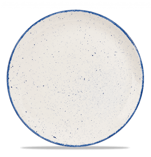 Churchill Stonecast Hints Coupebord plat - Ø324mm - Indigo Blue