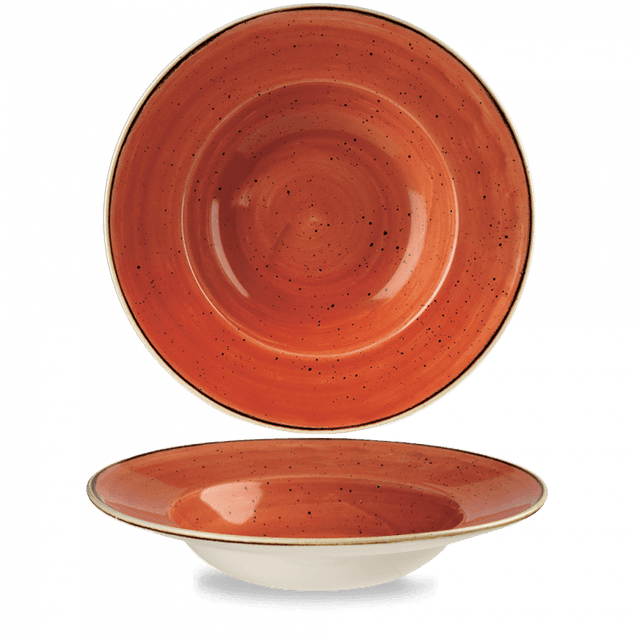 Churchill Stonecast Bord diep met brede rand - Ø280mm - 0.468Ltr - Spiced Orange