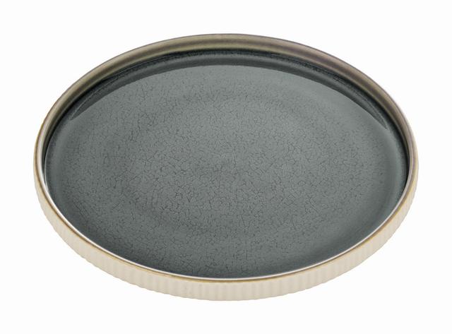 Playground Nara Bord plat reliëf - Ø270mm - Grey