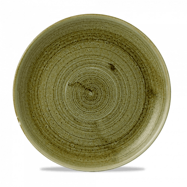 Churchill Stonecast Plume Coupebord plat - Ø260mm - Olive