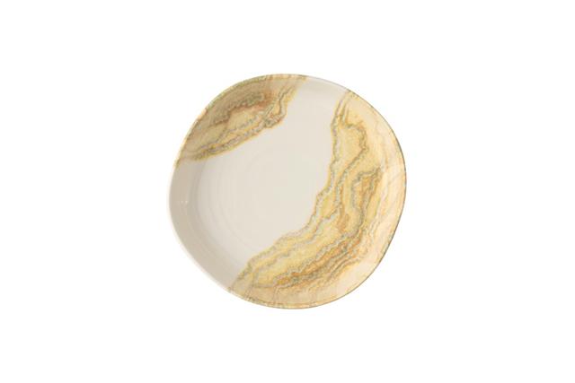 Churchill Tide Bord diep organisch met opstaande rand - Ø230mm - H 45mm - Gold