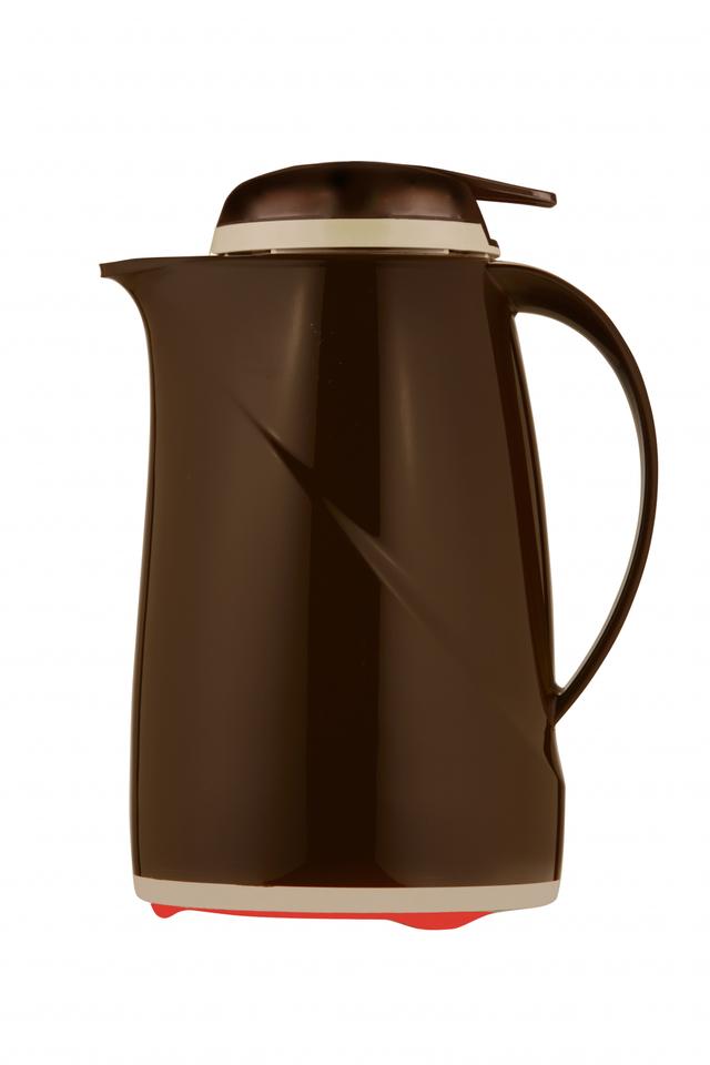 Helios Wave Push Thermoskan kunststof - 0.6Ltr - Cappuccino