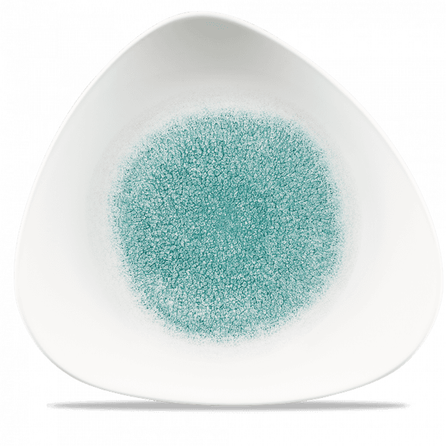 Churchill Studio Prints Raku Bord plat driehoek - B 311mm - Jade Green