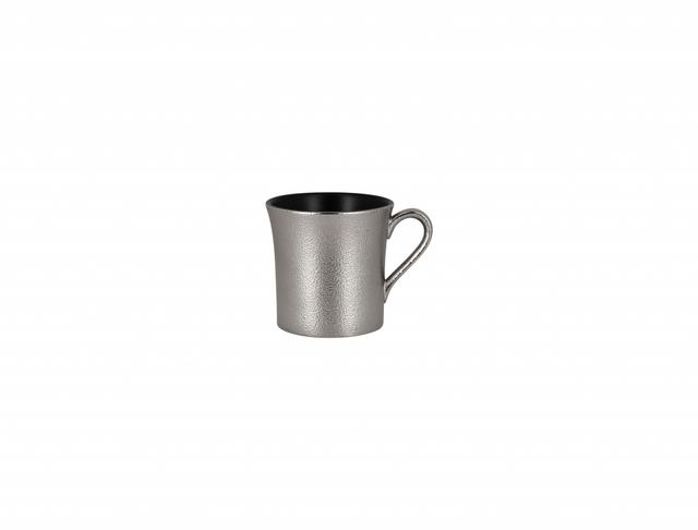 RAK Metalfusion Koffiekop met reliëf - 0.2Ltr - Black/silver