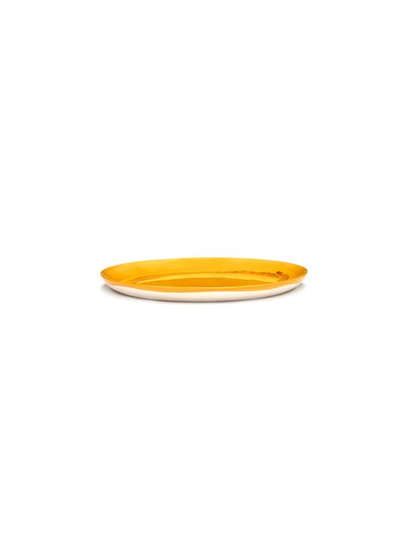 Serax Feast Bord L - Ø265mm - Sunny yellow swirl/stripes red