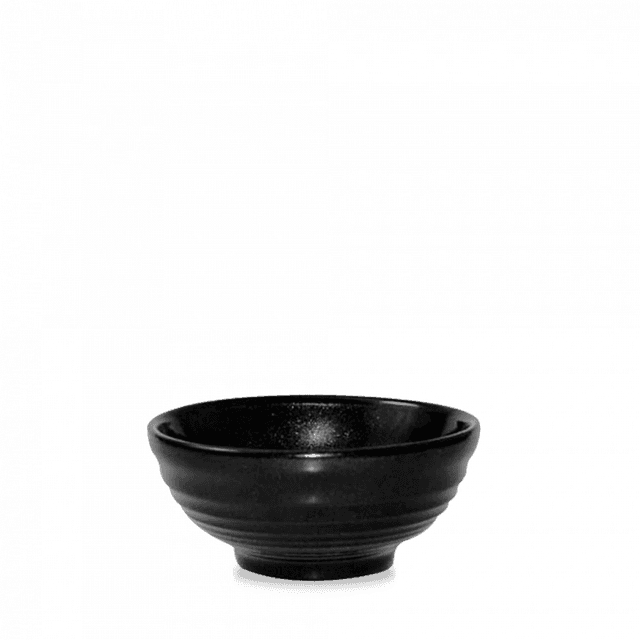 Churchill Bit on the Side Snackschaal geribbeld - Ø120mm - 0.28Ltr - Onyx Black