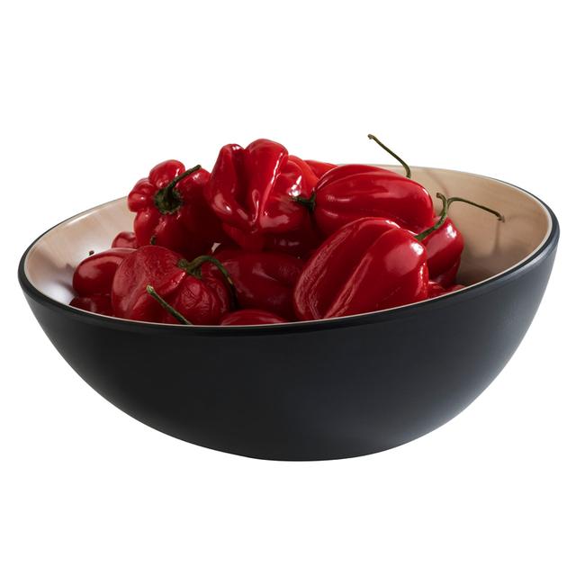 APS Schaal Frida Lock - Ø250mm - H 110mm - Zwart/houtlook