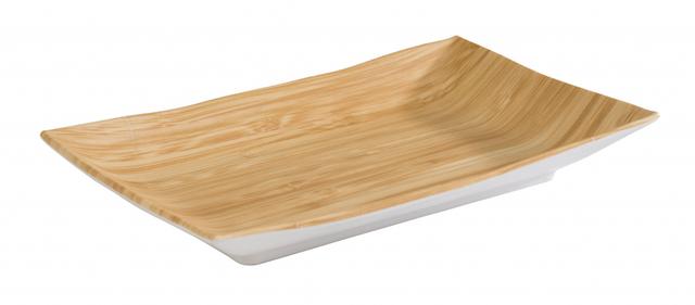 APS Plateau - 210x130x30mm - Bamboe look/wit
