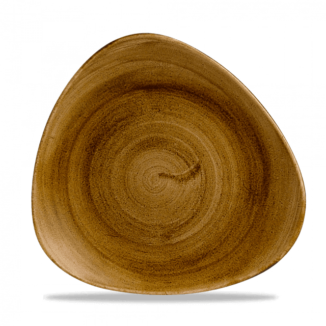 Churchill Stonecast Patina Bord plat driehoek - B 285mm - Vintage Copper