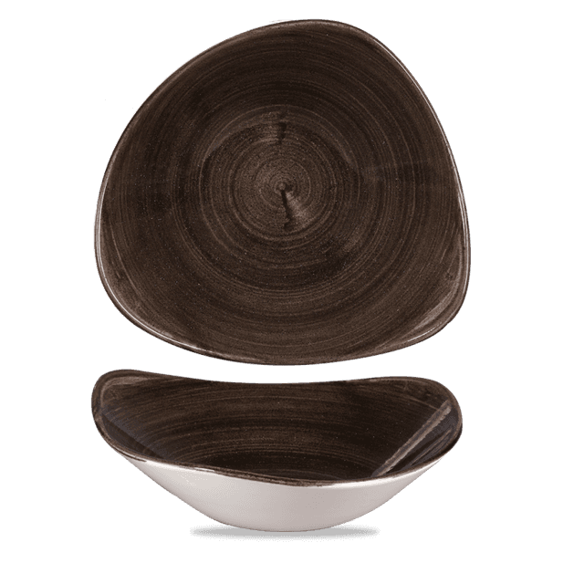 Churchill Stonecast Patina Schaal driehoek - B 235mm - Iron Black