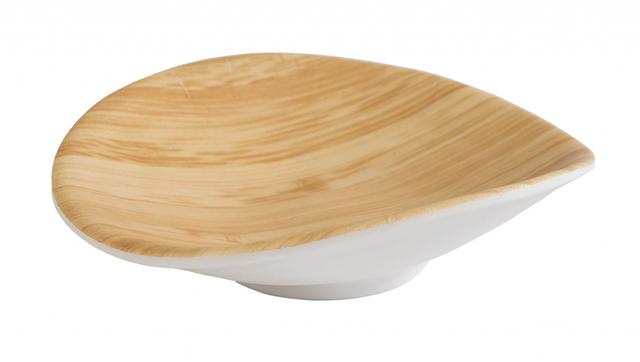 APS Schaal - 105x100x30mm - Bamboe look/wit