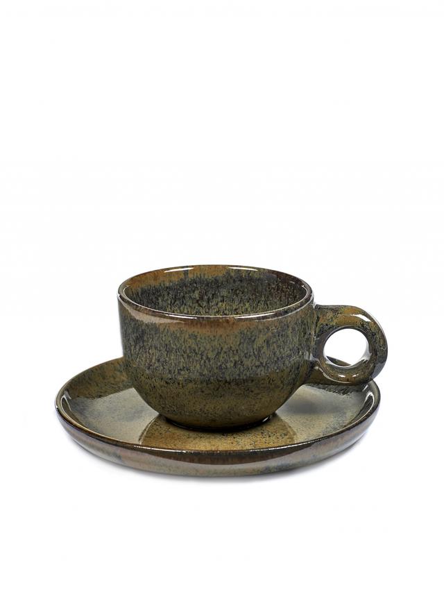 Serax Surface Cafe lungo kop met schotel - 0.13Ltr - Indi grey