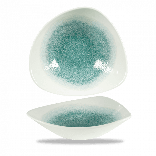 Churchill Studio Prints Raku Schaal driehoek - B 235mm - Jade Green