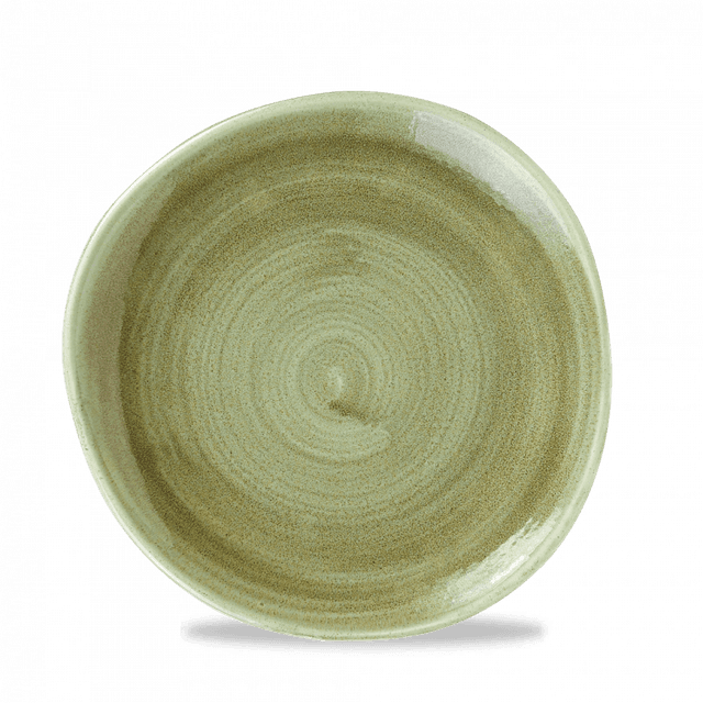 Churchill Stonecast Patina Bord plat organisch - Ø210mm - Burnished Green