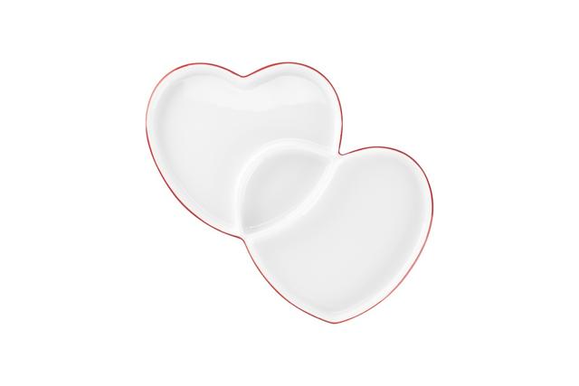 RAK Cliché Bord plat sharing - 290x264x25mm - Red/White
