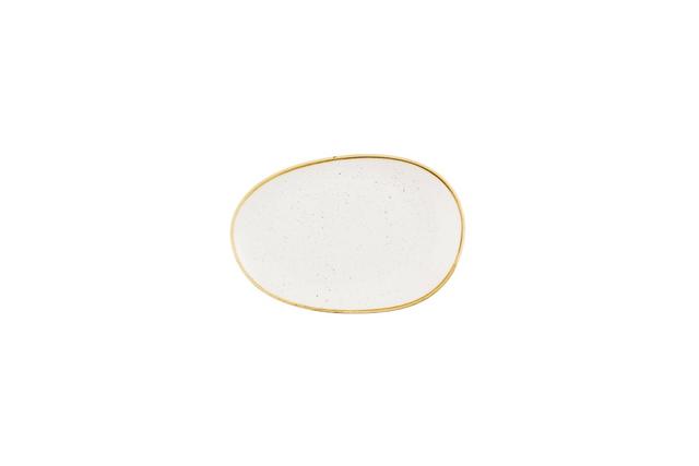 Churchill Stonecast Bord plat opal organisch - 345x235mm - Barley White