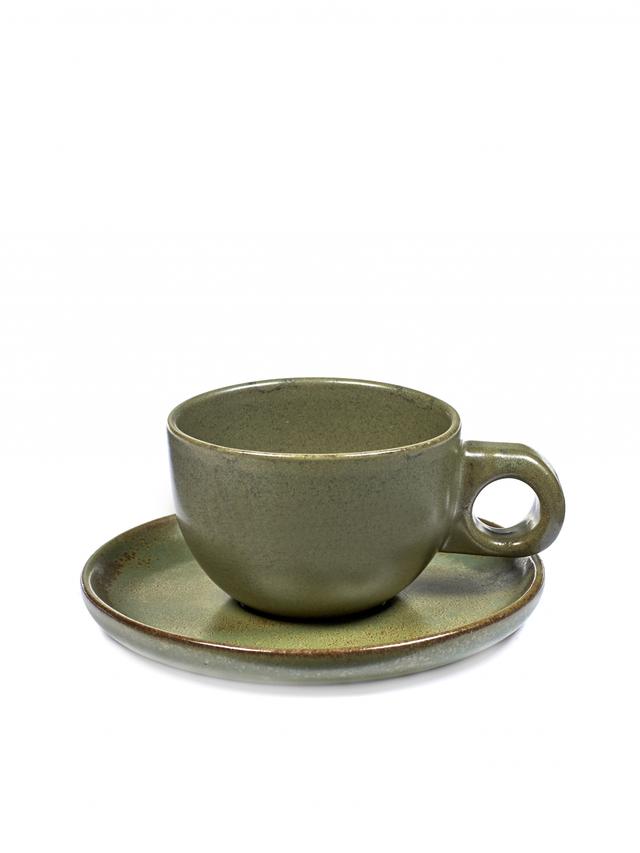 Serax Surface Cafe lungo kop met schotel - 0.13Ltr - Camogreen