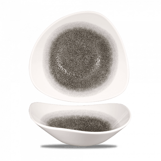 Churchill Studio Prints Raku Schaal driehoek - B 235mm - Quartz Black